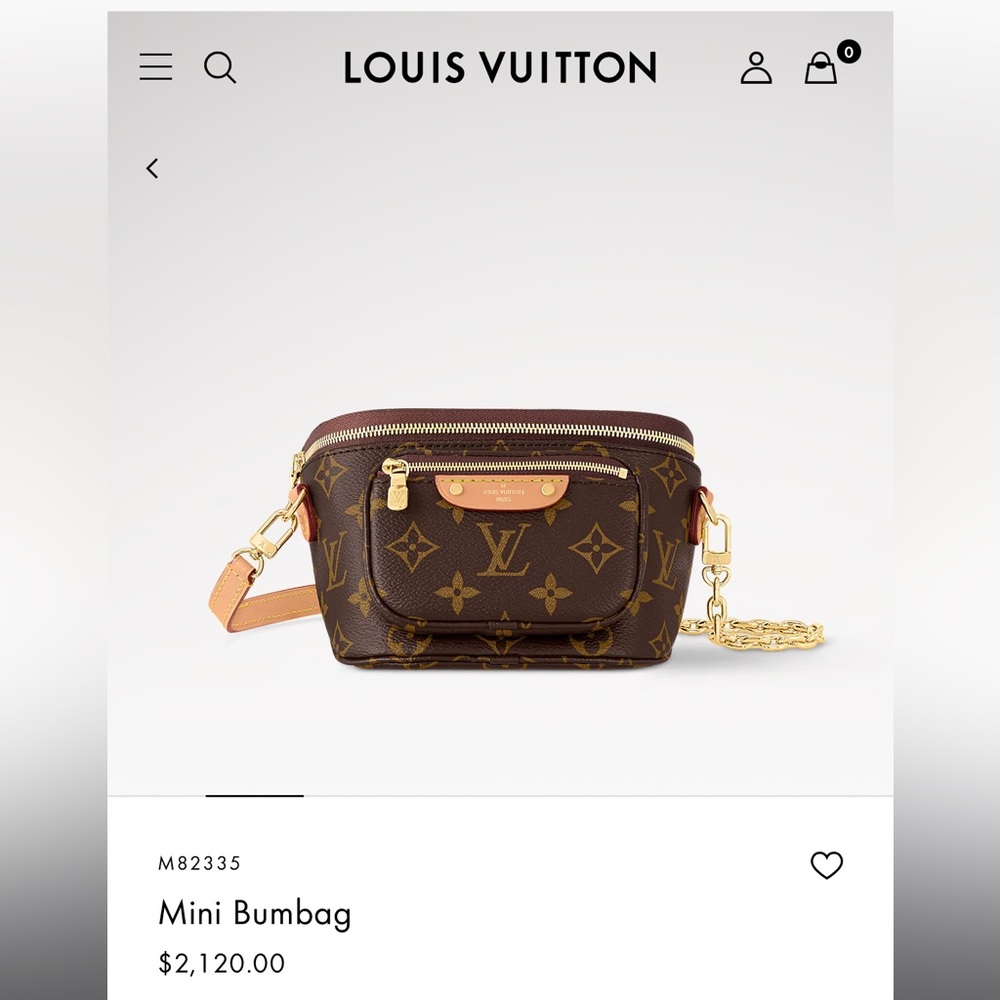 Louis Vuitton Brown Monogram Mini Bumbag with Gold Hardware